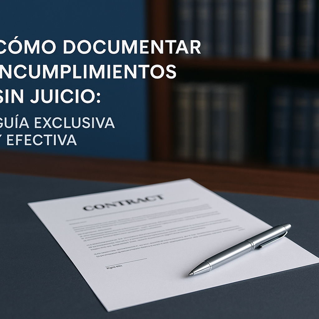 Cómo documentar incumplimientos sin iniciar juicio illustration for Cómo Documentar Incumplimientos Sin Juicio: Guía Exclusiv