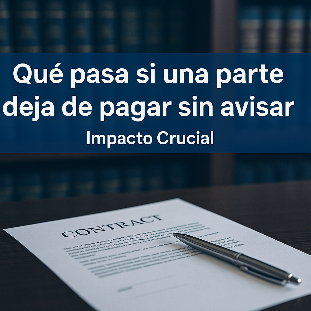 Illustration of Qué pasa si una parte deja de pagar sin avisar: Impacto Crucial